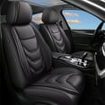 thumbnail image 1 of LAONNVIR Leather Seat Covers Full Set,5 Seats Custom for Cars,Classic Luxury Leatherette Cushions,Front and Rear Protectors,Auto Fit for Hyundai Santa Cruz 2022-2025(Black,Full Set), 1 of 8