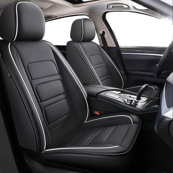HQBQBUG Seat Covers Fit for Honda HRV 2016-2025 Luxury Comfort Automotive 5 Seat Car Seat Covers Airbag Compatible Protector Black,Full Set(5Seat)
