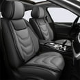 thumbnail image 1 of LAONNVIR Seat Covers for Cars,Breathable Faux Leather Automotive Seat Covers Fit for Kia Cars SUV Truck Sedan,Universal Anti-Slip Car Seat Protector(Black&Grey,Full Set), 1 of 6