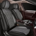 thumbnail image 1 of LAONNVIR Seat Covers for Cars Fit for Kia Forte 2010-2025 Full Set Leather Seat Cushion Airbag Compatible Automative Seat Cover Protector Grey,Full Set(5Seat), 1 of 8