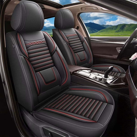 LAONNVIR Seat Covers Full Set Fit for 2016-2023 Toyota Tacoma Truck Double Crew Cab Leather Waterproof 5-Seats