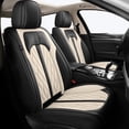 thumbnail image 1 of LAONNVIR Seat Covers Full Set Fit for Ford EcoSport 2018-2025 Anti-Slip Full Set Automotive Vehicle Cushion Protector Black&Beige,FullSet(5Seat), 1 of 9