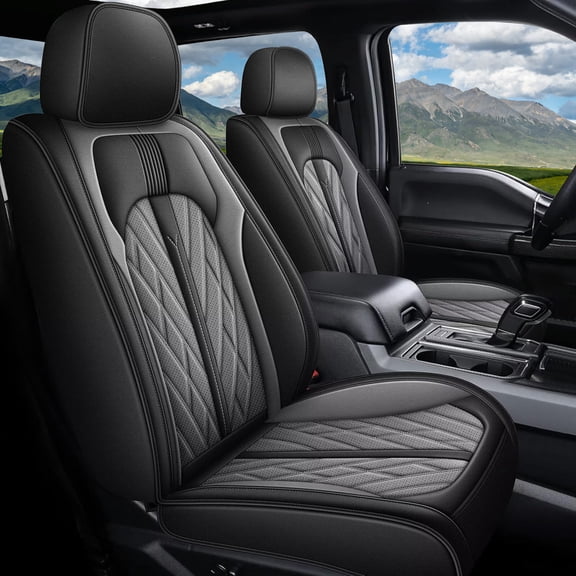 LAONNVIR Seat Covers Full Set Fit for Toyota Tacoma 2005-2023 Car Seat Covers Double Crew Cab 5-Seats Faux Leather Seat Covers Truck Pickup