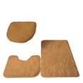 LAOSR 3Piece Bathroom Rug Set, Soft Plush NonSlip Bath Mat, Contour