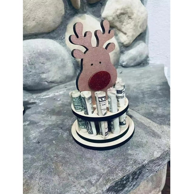 LAOSR Christmas Unique Money Holder, DoubleLayer Cash Holders With 10