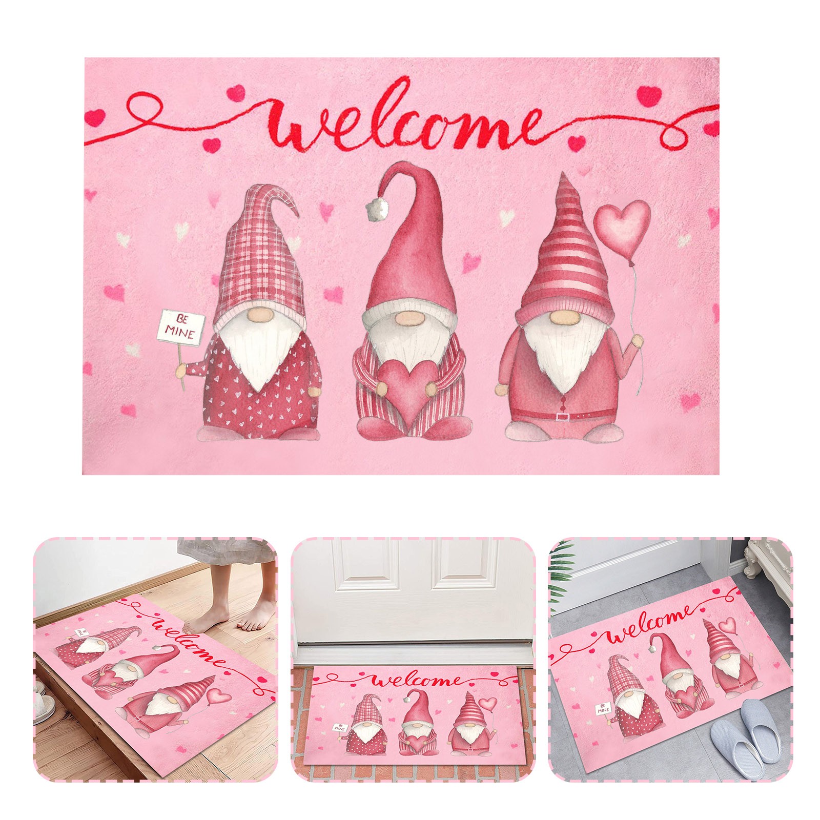 LAOSR Long Kitchen Mat Rose Valentine Day Home Decor Floor Mat Carpet