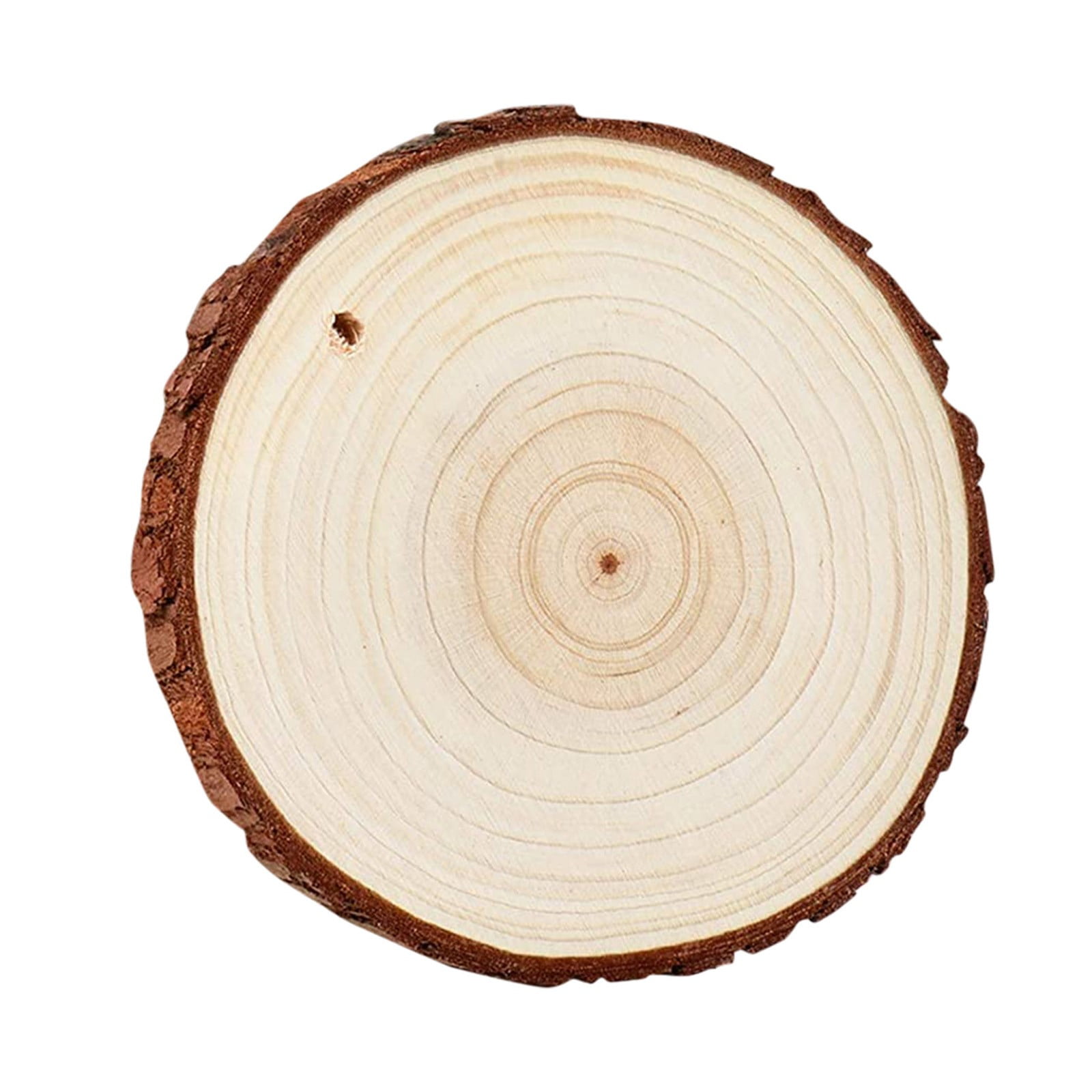 Colorations® Natural Wood Slices, Pre-Drilled - Set with Twine