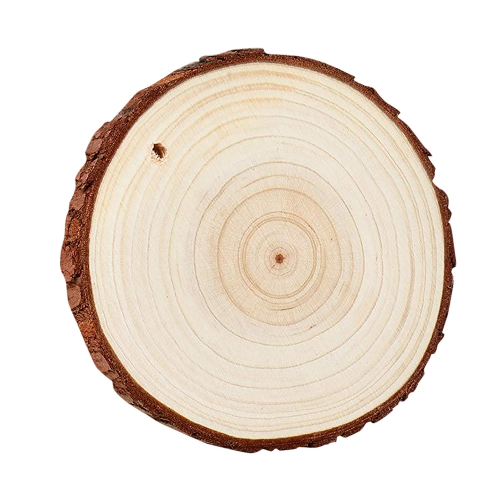 Blgat Natural Wood Slices - 10 Pcs 0.23-2.6 Inches Craft Unfinished Wood Kit Predrilled with Hole Wooden Circles for Arts Wood Slices A, Size: One