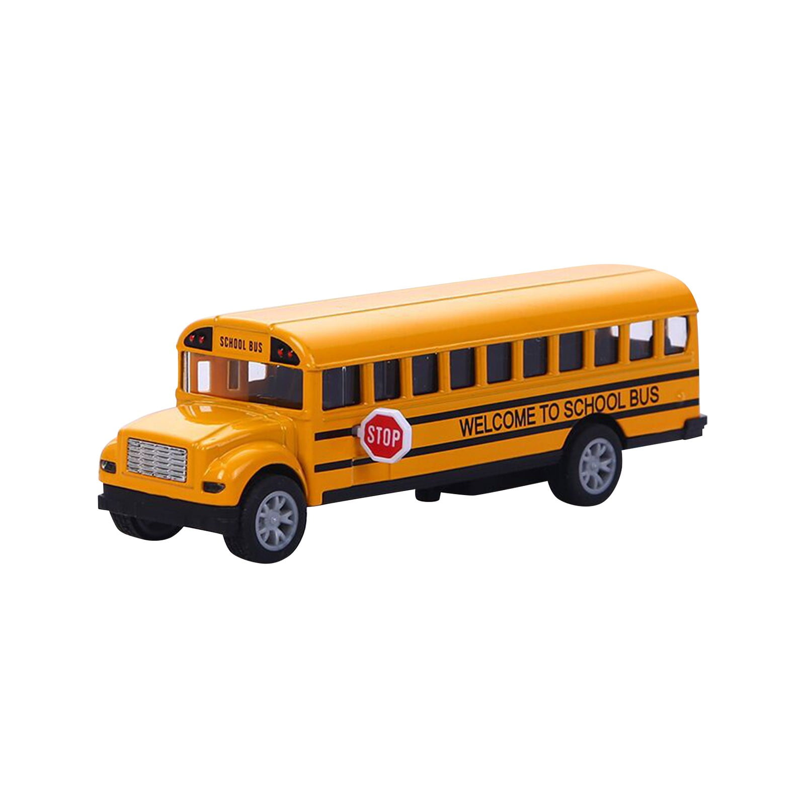 LAOSR School Bus Model Children's Toy Car Ornaments Pull Back Car Model