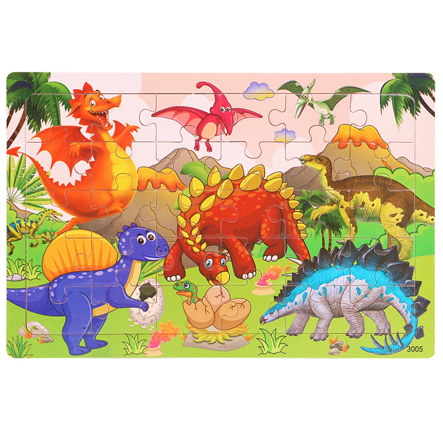 LAOSR Wooden Jigsaws Puzzles For Kids Ages 35 Year Old 30 Piece