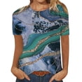thumbnail image 1 of KVMeteor Women's Casual Short Sleeve Loose Tunic Tops Round Neck T-Shirt, 1 of 3