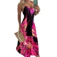 thumbnail image 1 of KVMeteor Women's Summer Casual Ink-Splashing Printed Bohemian Spaghetti Strap Floral Long Maxi Dress Plus Size Sundresses, 1 of 2