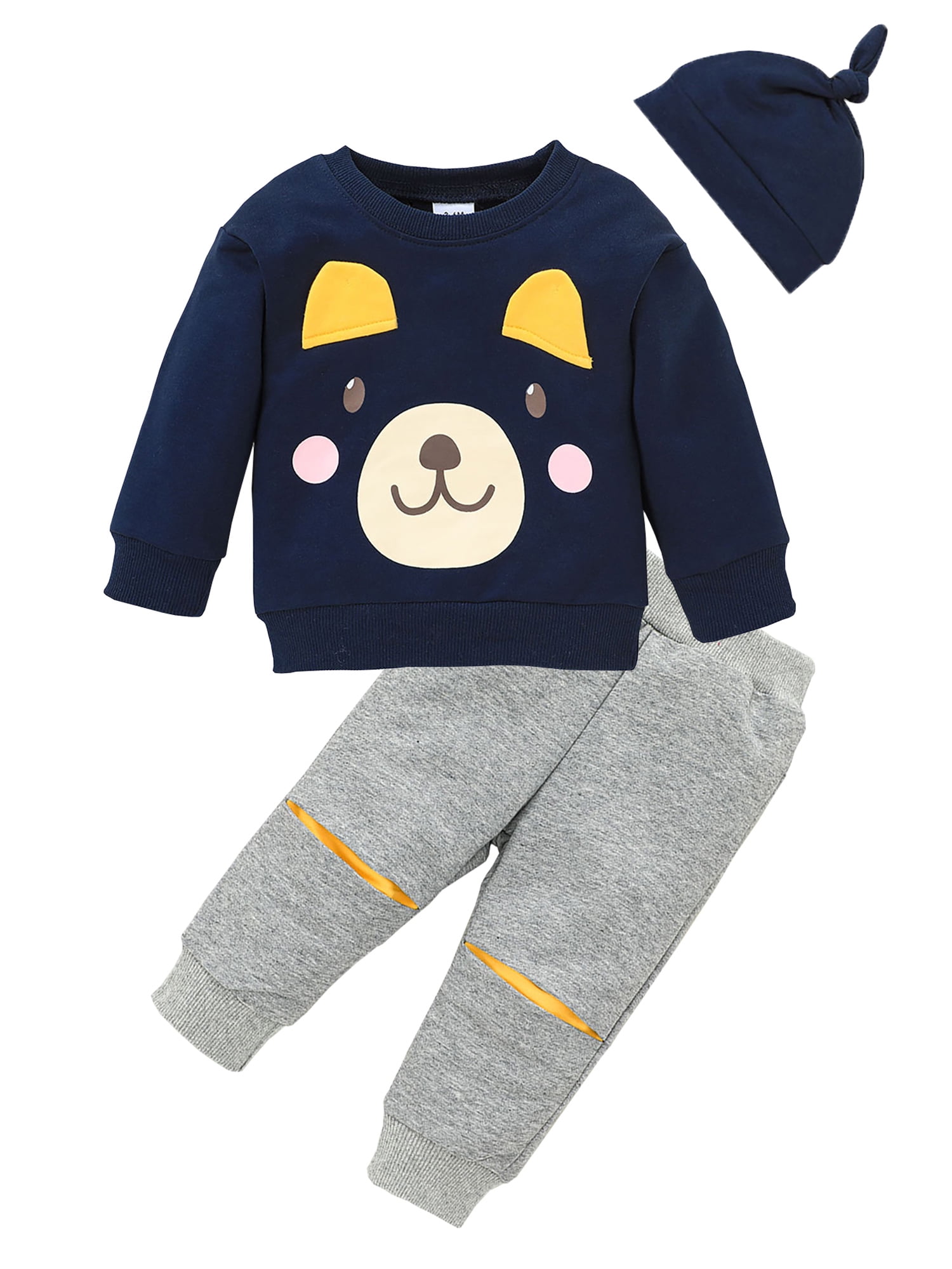 Buy Mavilla Garments Unisex Baby Boy's Baby Girl's Teddy Bear Denim  Dungaree Set With T-shirt For 0-6 6-12 Months Baby || Baby Boy Dresses ||  Clothes For New Born Baby. (6-9 Months,