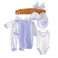 thumbnail image 1 of LAPAKIDS 8PCS Newborn Baby Boy Clothes Baby Outfits Shower Gift Set 0-3 Months, 1 of 6