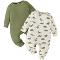 thumbnail image 1 of LAPAKIDS Baby Boy Girls Romper Clothes 3-6 Months Onesie Bodysuit Jumpsuits 2Pcs Infant Boy Casual Outfits, 1 of 7