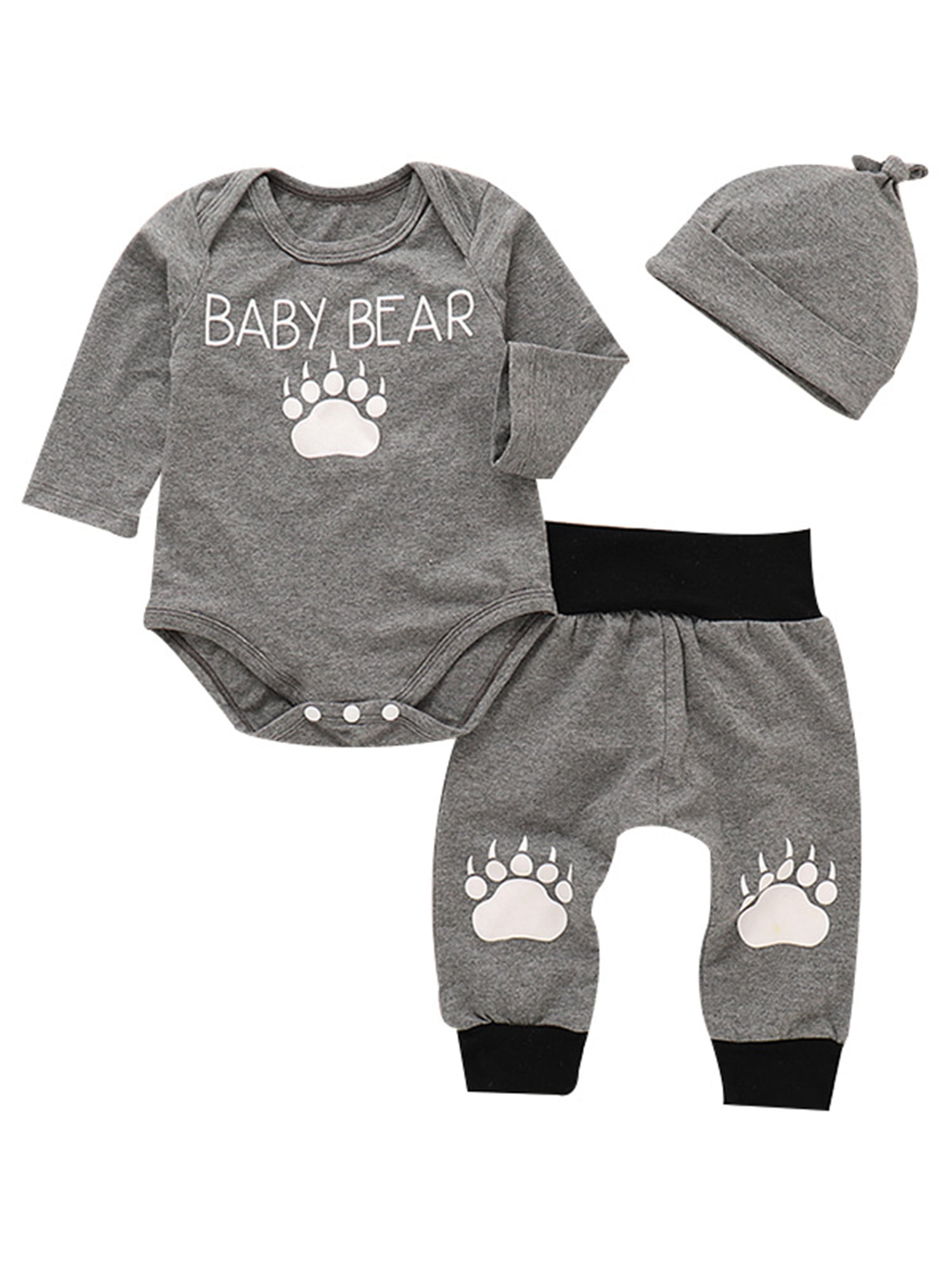 LAPAKIDS Baby Boy Infant Newborn Short Sleeve Romper Tops Long Pants