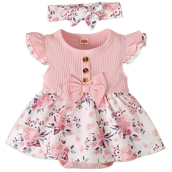 LAPAKIDS Infant Toddler Baby Girls Sleeveless Floral Party Swing Dress 0-3 Months