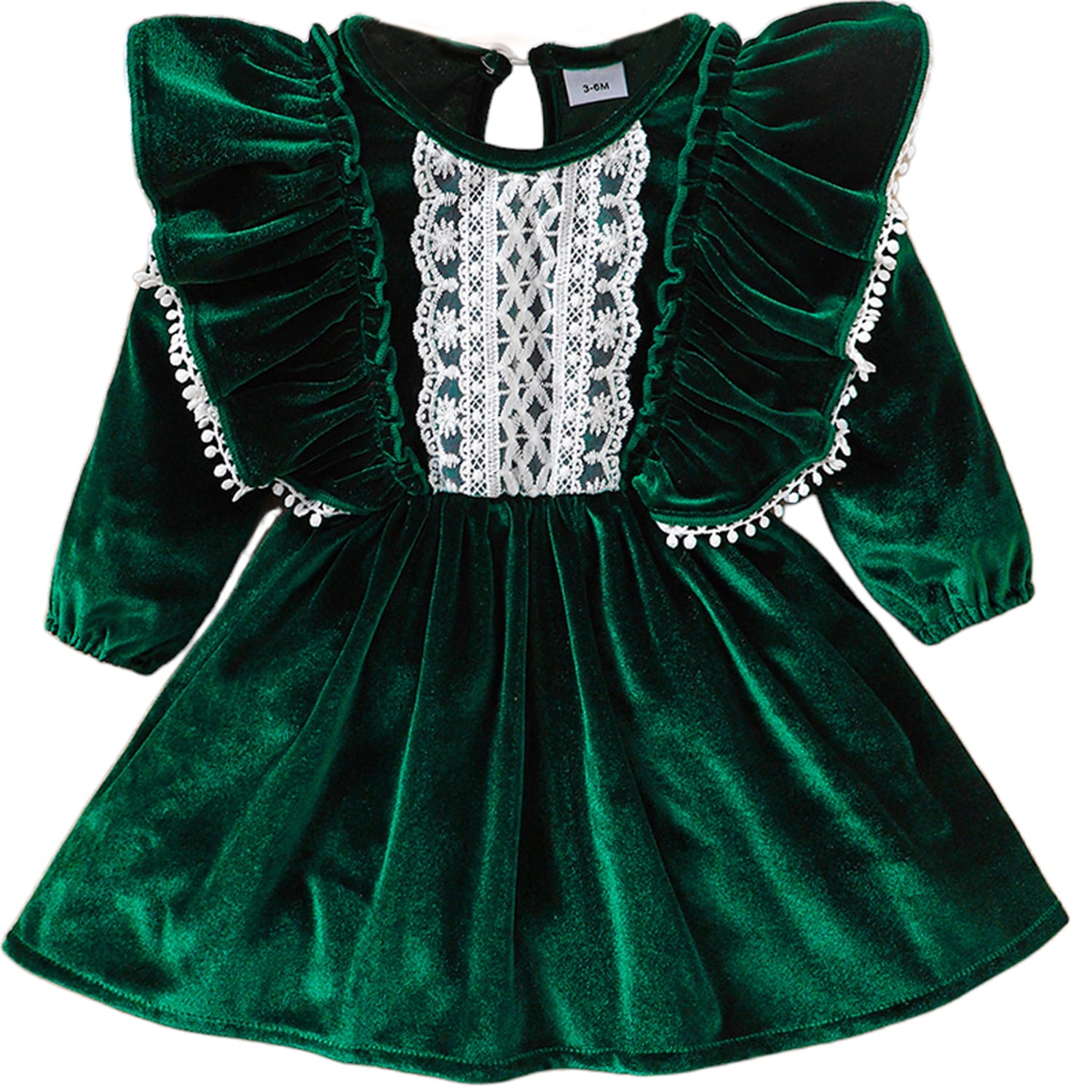 LAPAKIDS Infant Toddler Girl Dresses 36 Months Baby Christmas Dresses