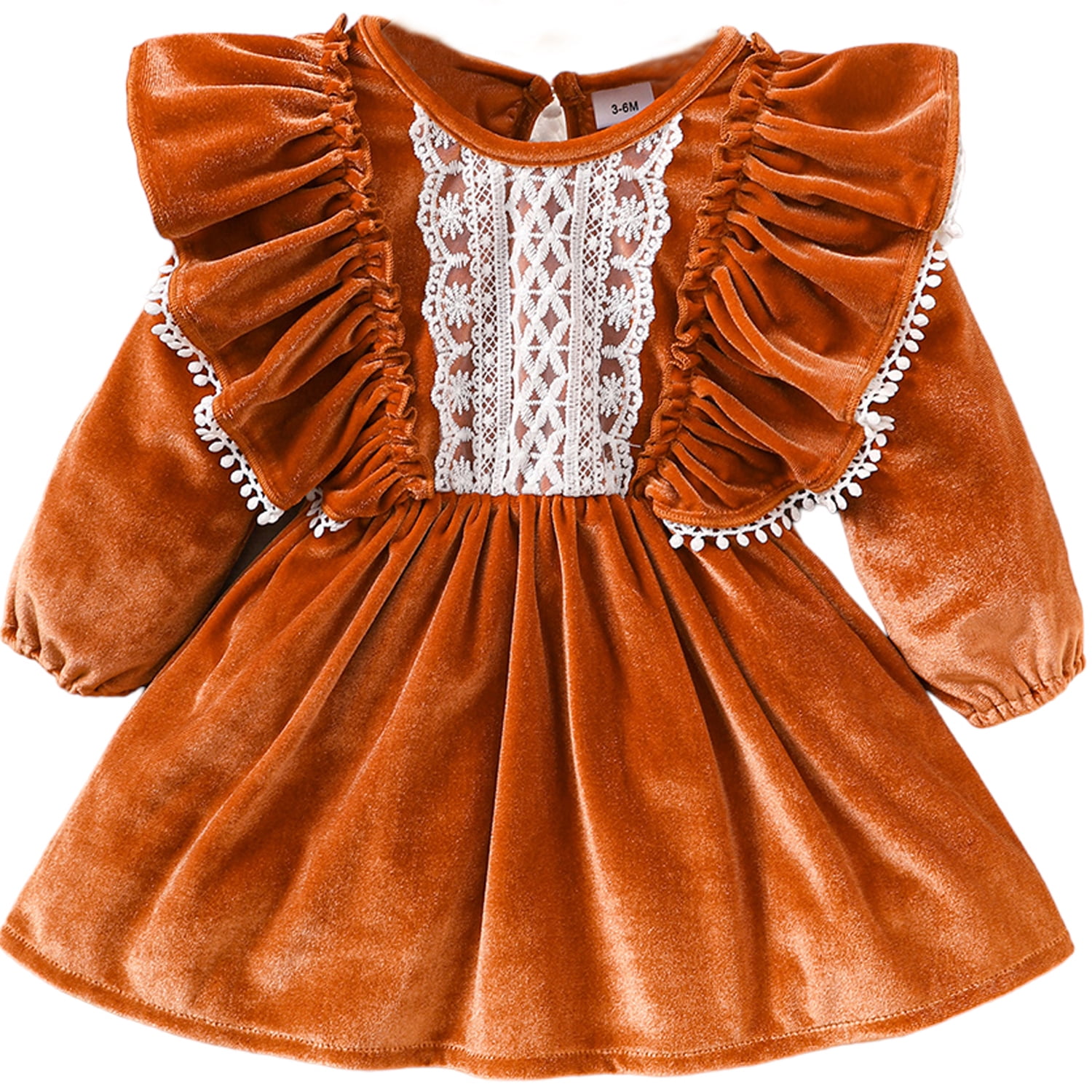 LAPAKIDS Infant Toddler Girl Dresses 69 Months Baby Christmas Dresses