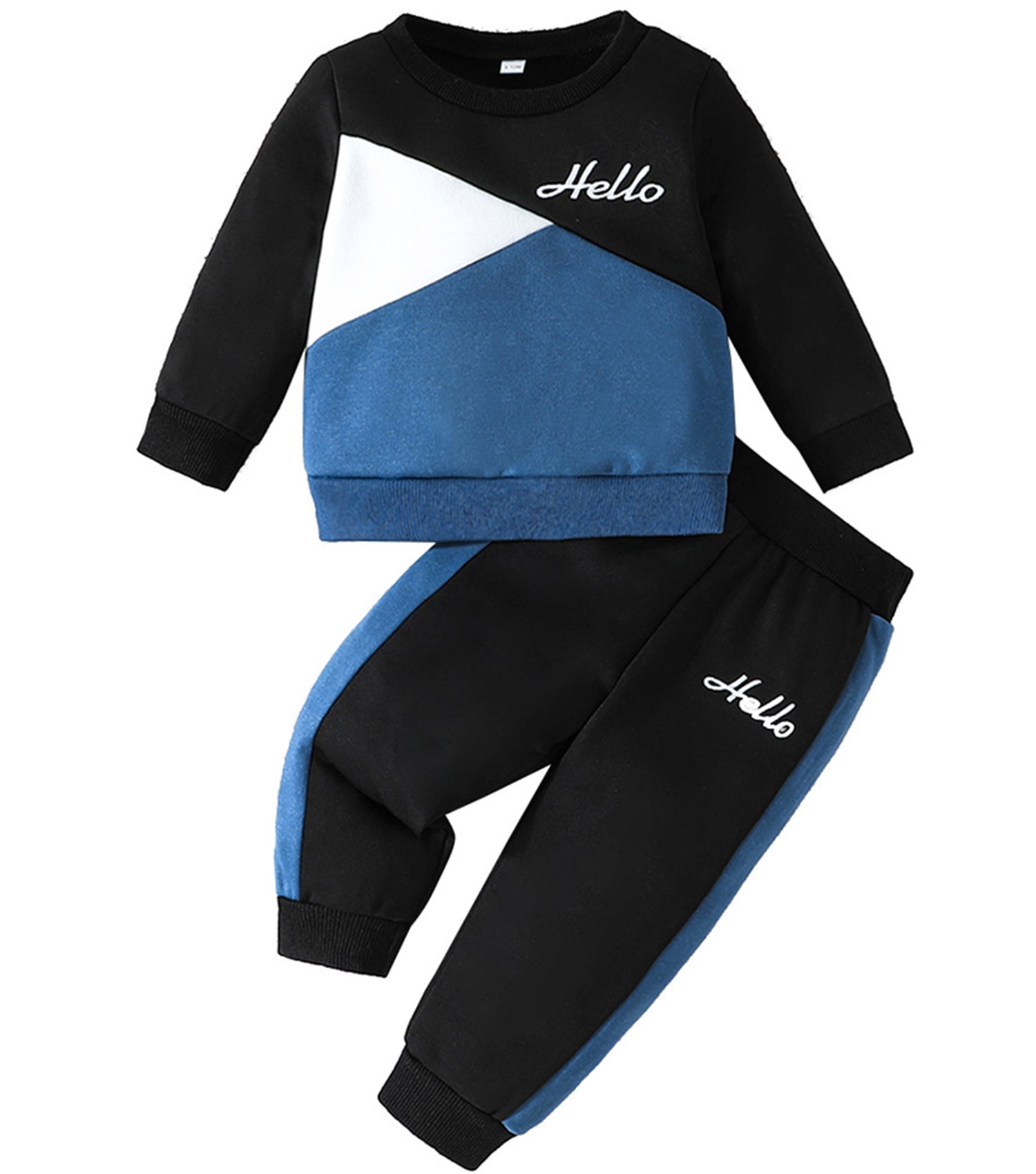 LAPAKIDS Toddler Baby Boy Clothes 69 Months Letter Printed Long Sleeve