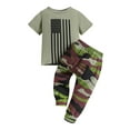 thumbnail image 1 of LAPAKIDS Toddler Baby Boy Outfits Clothes Tops T-Shirt + Camo Print Pants Summer Clothes Set 12-18 Months, 1 of 7