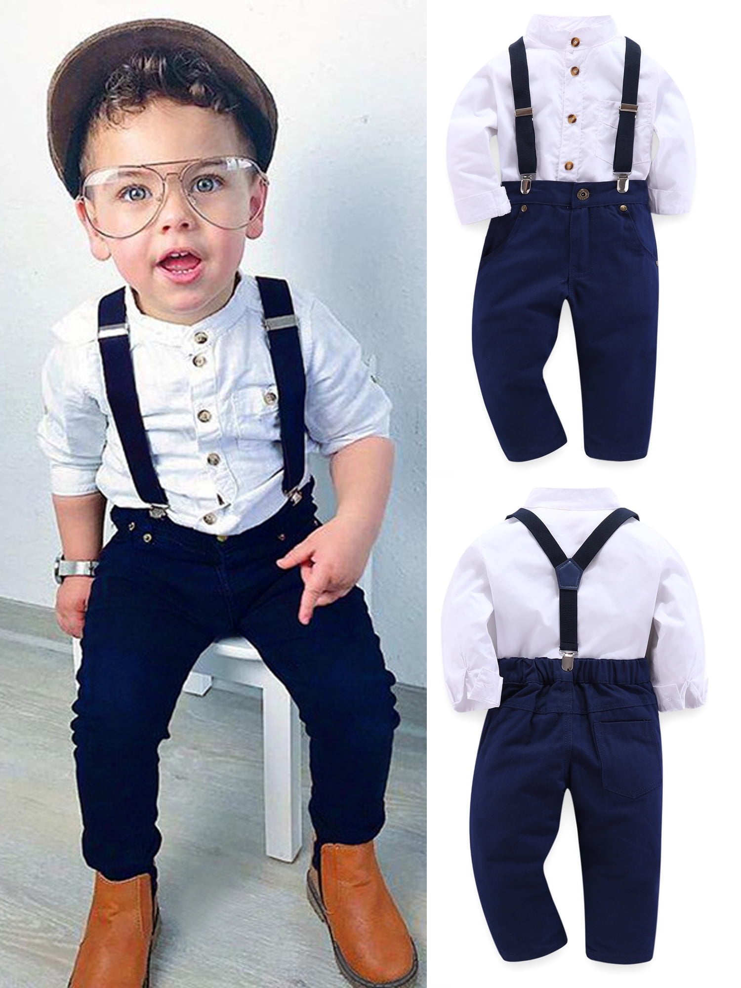 LAPAKIDS Toddler Little Boys Formal Outfits Kids Wedding Party Clothes Set 4 5T Walmart