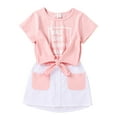 thumbnail image 1 of LAPAKIDS Toddler girl Summer Clothes Outfits 7-8T Girl Short Sleeve T-Shirt + Skirt Set, 1 of 5