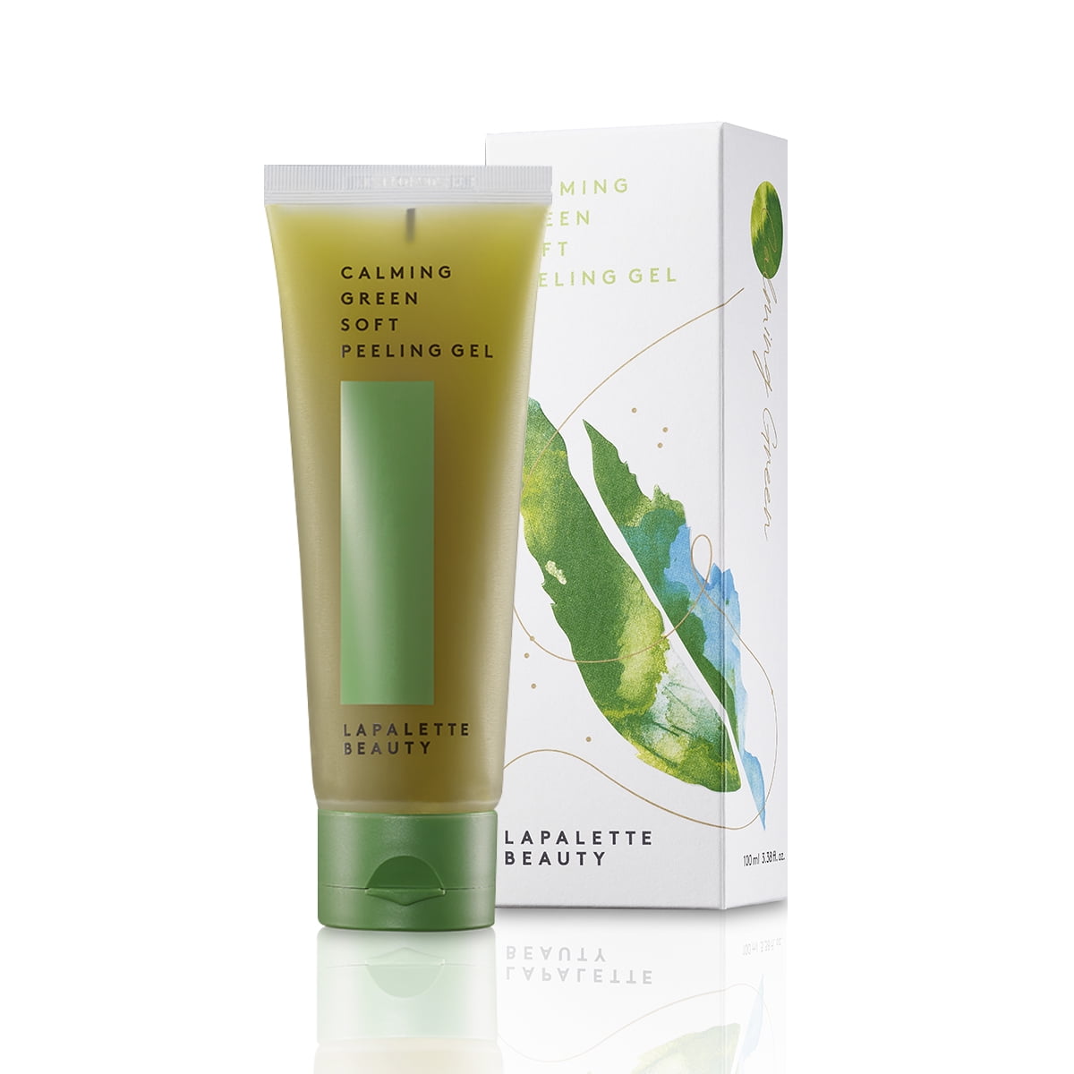 LAPALETTE BEAUTY Calming Green Soft Peeling Gel 3.38 fl oz. (100ml), Mild, Waterful Cleanser, Hydration, Exfoliating, Deep Cleansing, Glowing, Cruelty-Free, Paraben-Free,  Korean Skin Care