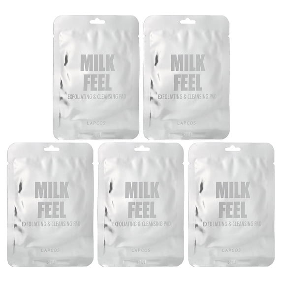 LAPCOS Milk Feel Exfoliating & Cleansing Pad 5-Pack 0.24 fl.oz. x 5