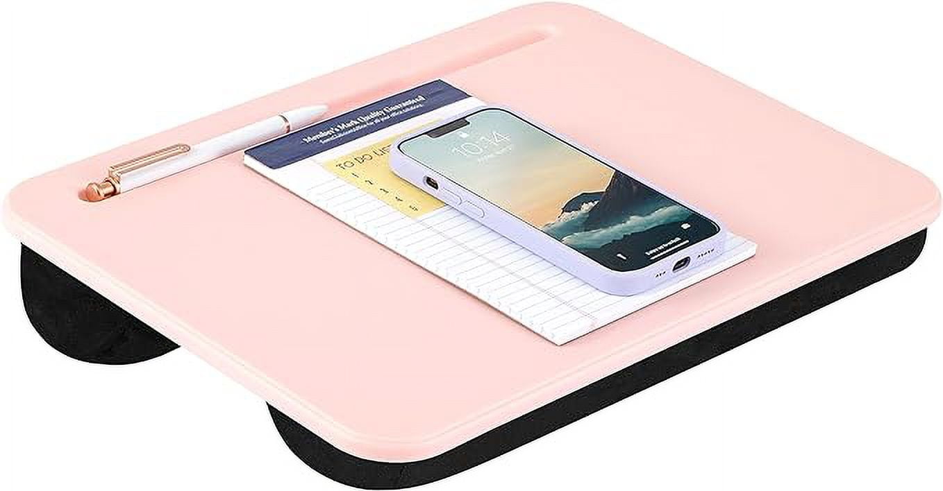 LAPGEAR Compact Lap Desk Rose Quartz Fits up to 15 Inch Laptops