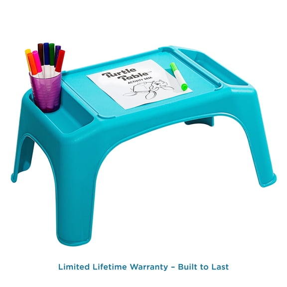 LapGear Turtle Table Kids Flexible Seating Lap Desk Tray, Blue