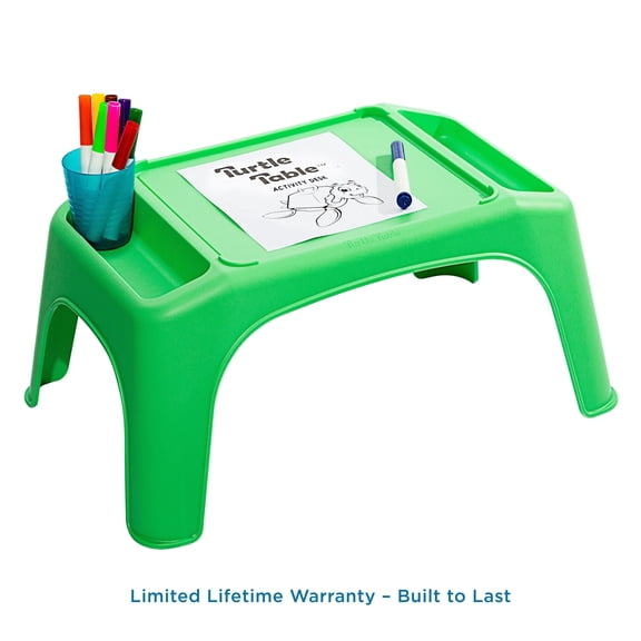 LapGear Turtle Table Kids Flexible Seating Lap Desk Tray, Green