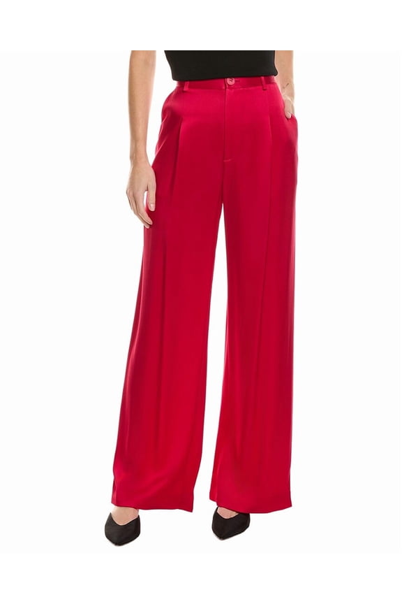 womens Organic Silk Relaxed Pant, 2, Pink
