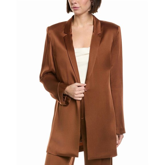 LAPOINTE womens  Satin Blazer, 2, Orange