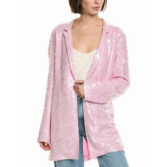 LAPOINTE womens  Sequin Blazer, 10, Pink