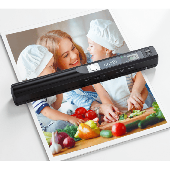 LAPTOM MAX 1 Pack Portable Handheld Scanner for A4 Documents, Photos and Receipts, 300/600/900 DPI, JPEG/PDF, 16GB SD Card Included