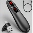 thumbnail image 1 of LAPTOM MAX 1 Pack Wireless Presentation Clicker, 2-in-1 USB-C RF 2.4GHz Slide Advancer with Pointer, Volume Control, Rechargeable, 1 of 9