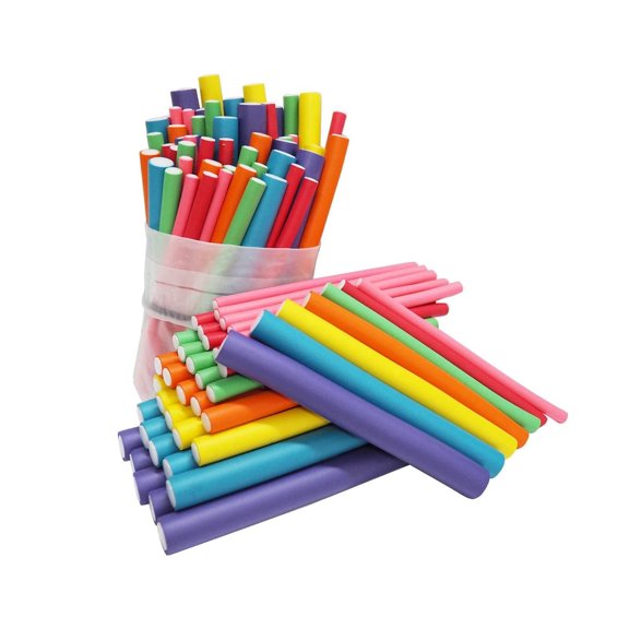 LAPTOM MAX 30-Pack 9.45" Hair Curler Rollers, Bendy Foam Flexi Curling Rods Heatless Curlers for Sleeping, Styling, and Hair Salon Use