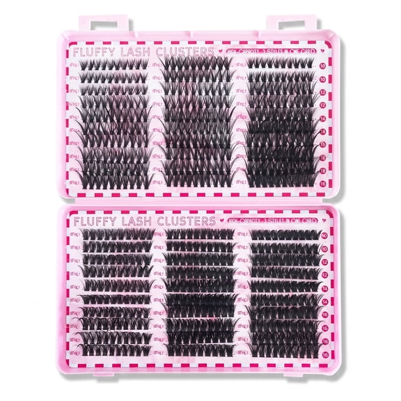 LAPTOM MAX 600 Pcs Eye Lash Clusters Fluffy Individual D-Curl Lashes 30D 40D 50D 60D 80D 100D