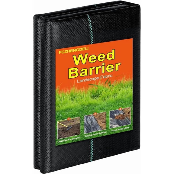 LAPTOM MAX 4FT x 50FT Heavy Duty 3.2 OZ Woven Weed Barrier Fabric, Landscaping Cloth for Garden, Underlayment, Commercial Driveway, Farming, Black