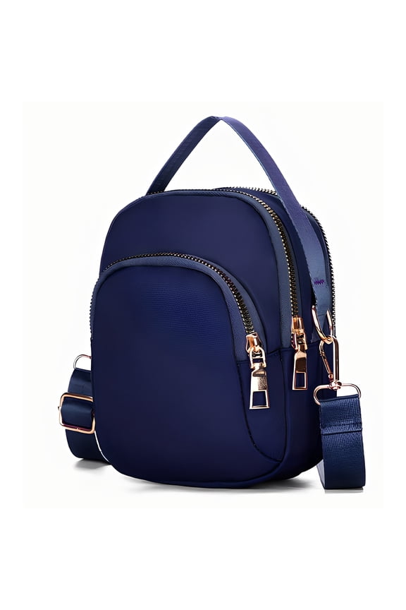 Mini Cell Phone Purse Small Crossbody Bag for Women Smartphone Nylon Pouch Wallet Blue