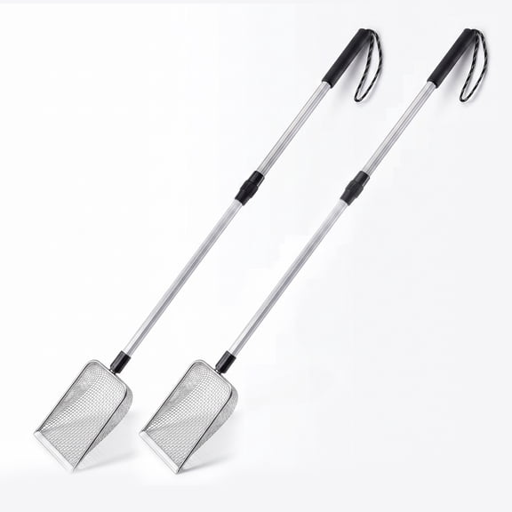 LAPTOM MAX Shark Tooth Sand Sifter, Beach Sand Scoop Shovel Tool for Collecting Shells and Shark Teeth, 35.4 x 3.9 Inches