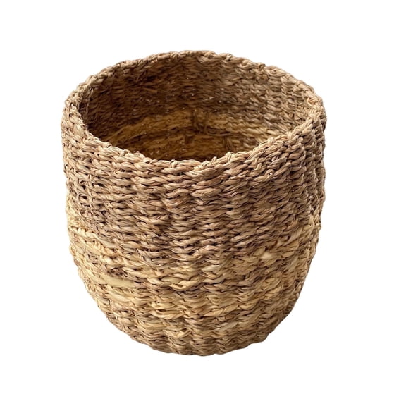 Laquedecraft Handwoven Natural Storage Seagrass Basket Basket for Bathroom, Bedroom, Office, Under Desk Use