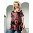 thumbnail image 1 of LARACE Plus Size Blouse for Women Short Sleeve Casual Shirt Tunic Tops T-Shirt Loose Shirt, 1 of 8