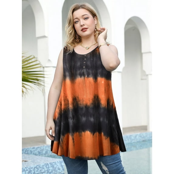 LARACE Plus Size Tank Tops for Women Sleevelss Tunic Casual Summer Clothes Swing Shirts