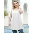thumbnail image 1 of LARACE Plus Size Tank Tops for Women Sleevelss Tunic Casual Summer Clothes Swing Shirts, 1 of 8