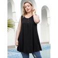 thumbnail image 1 of LARACE Plus Size Tank Tops for Women Sleevelss Tunic Casual Summer Clothes Swing Shirts, 1 of 8