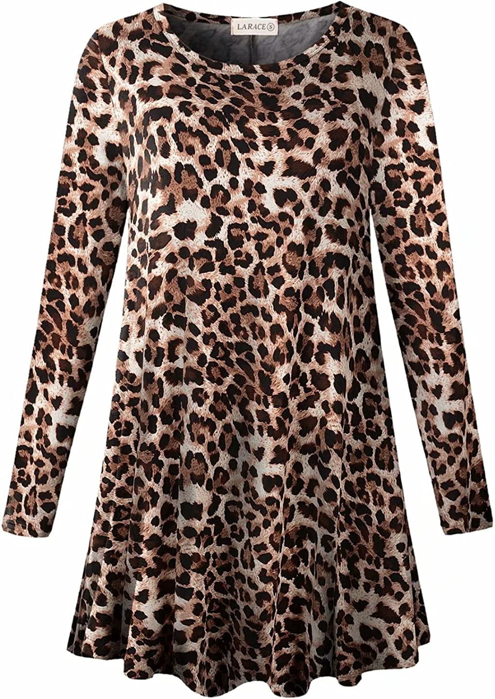 Tunique Femme Manches Longues Flare Orange - Taille L - Coupe Fluide Et Décontractée - Neuf Sans étiquettes