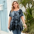 thumbnail image 1 of VEPKUL Womens Plus Size Womens Tunic Tops Crewneck Short Sleeve Shirt Floral Blouses Tunic Tops, 1 of 7
