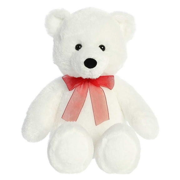 LARGE Aurora Holiday Cuddly WHITE BEAR 22" Stuffed Animal Plush